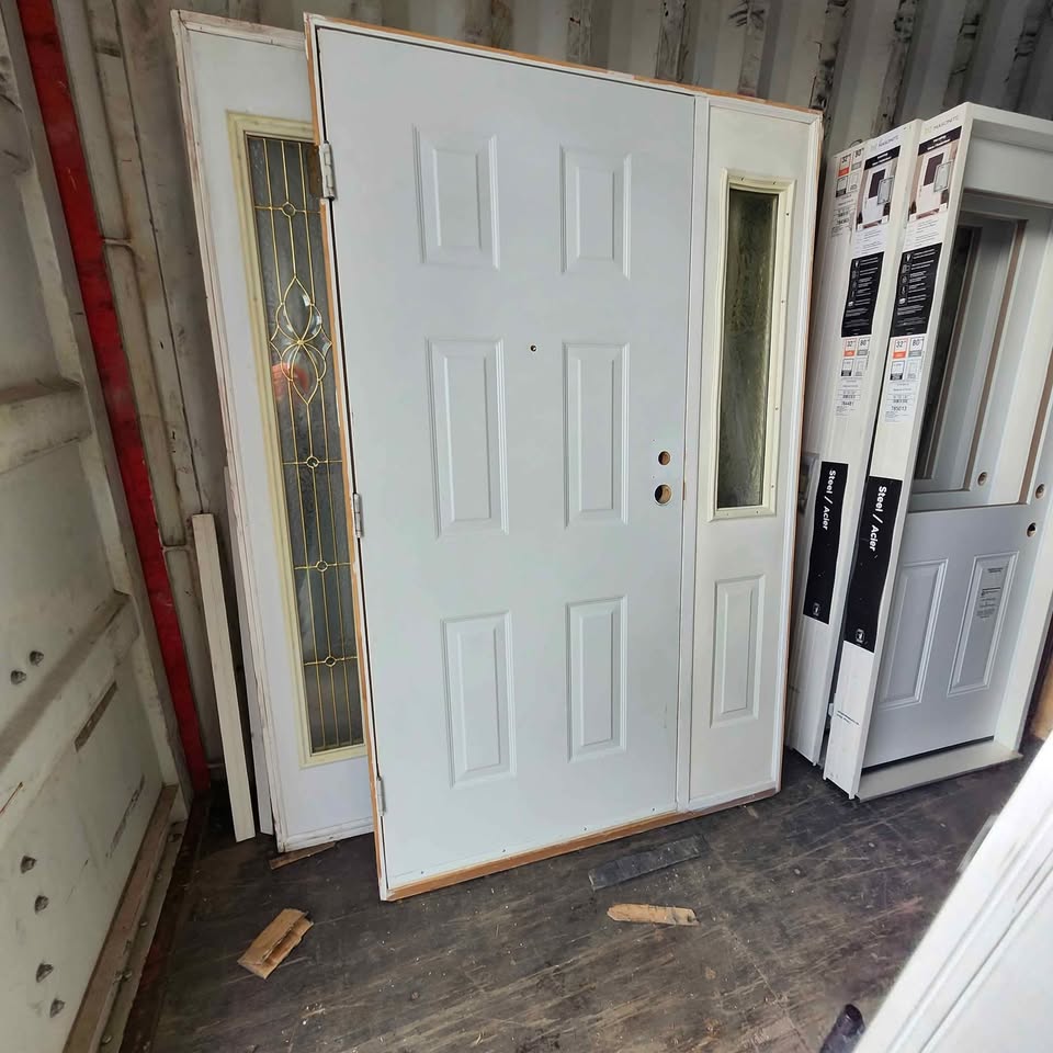 Exterior Door With Frame and Sidelite